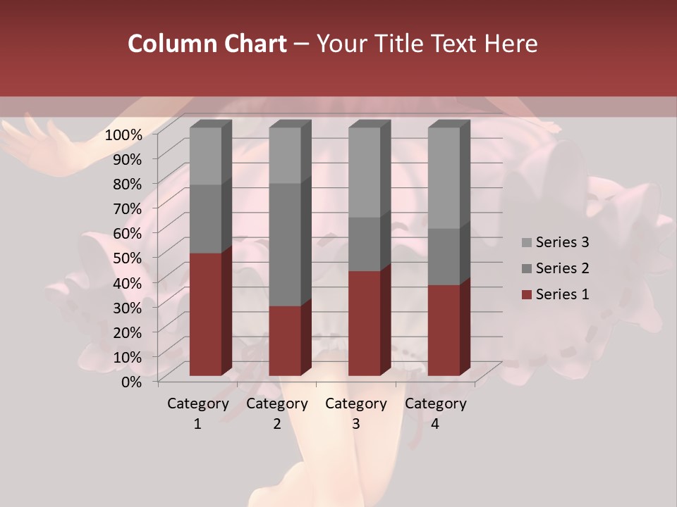 A Girl In A Pink Dress Is Standing In Front Of A Red Wall PowerPoint Template