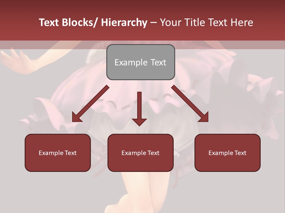 A Girl In A Pink Dress Is Standing In Front Of A Red Wall PowerPoint Template