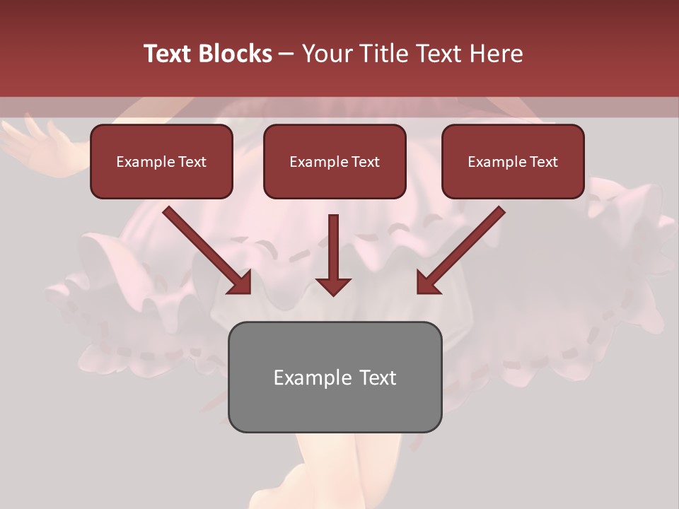 A Girl In A Pink Dress Is Standing In Front Of A Red Wall PowerPoint Template