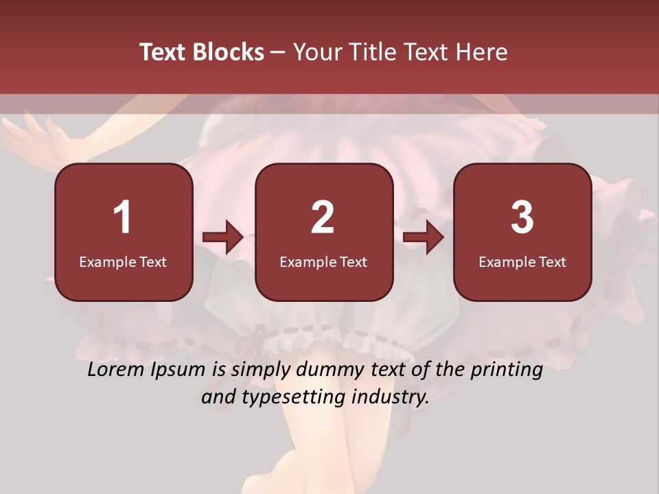 A Girl In A Pink Dress Is Standing In Front Of A Red Wall PowerPoint Template