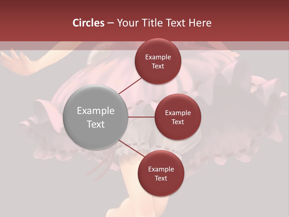 A Girl In A Pink Dress Is Standing In Front Of A Red Wall PowerPoint Template