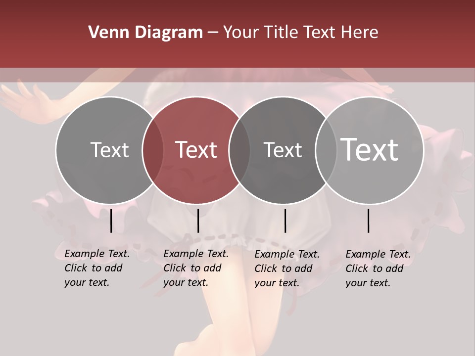 A Girl In A Pink Dress Is Standing In Front Of A Red Wall PowerPoint Template