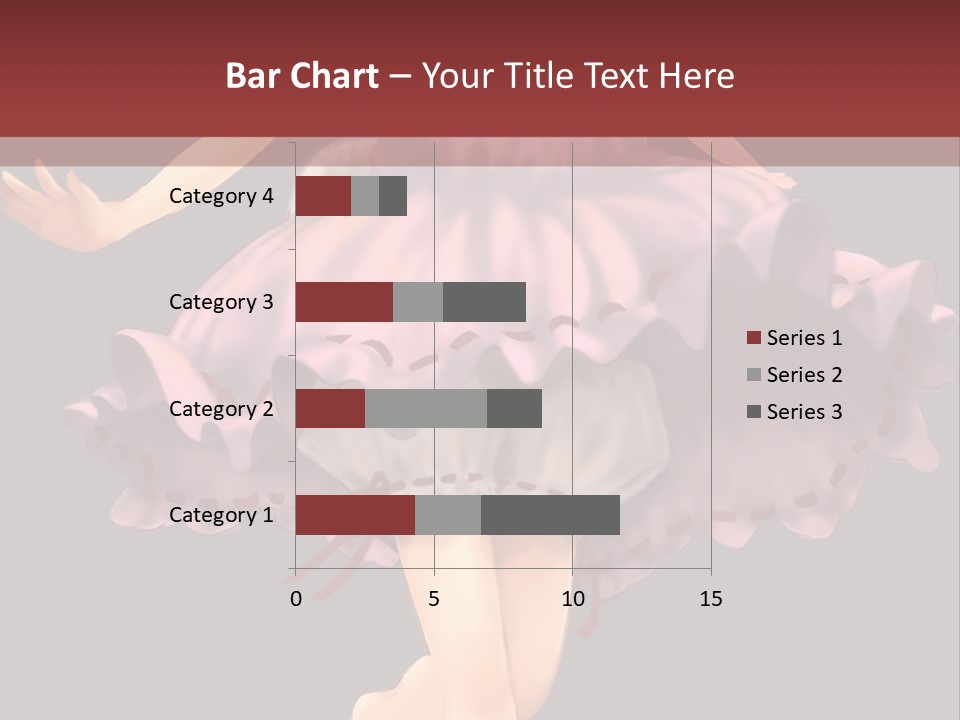 A Girl In A Pink Dress Is Standing In Front Of A Red Wall PowerPoint Template