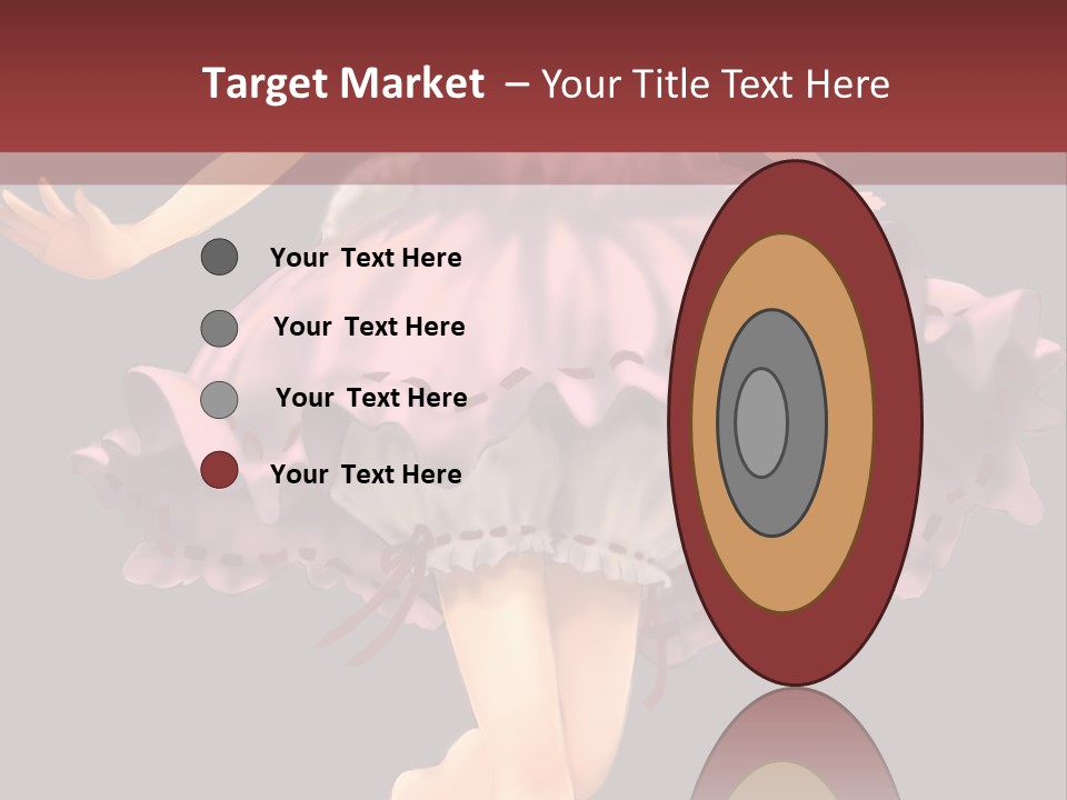 A Girl In A Pink Dress Is Standing In Front Of A Red Wall PowerPoint Template