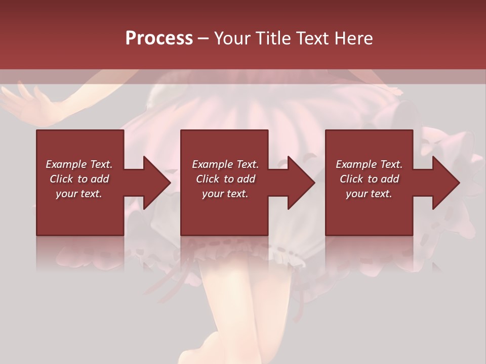 A Girl In A Pink Dress Is Standing In Front Of A Red Wall PowerPoint Template