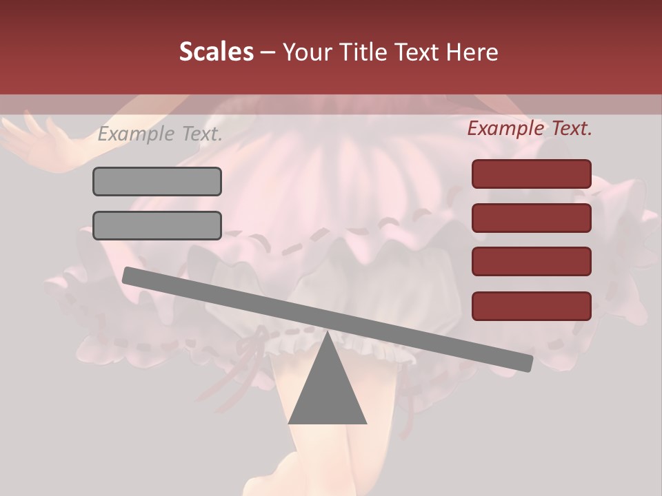 A Girl In A Pink Dress Is Standing In Front Of A Red Wall PowerPoint Template