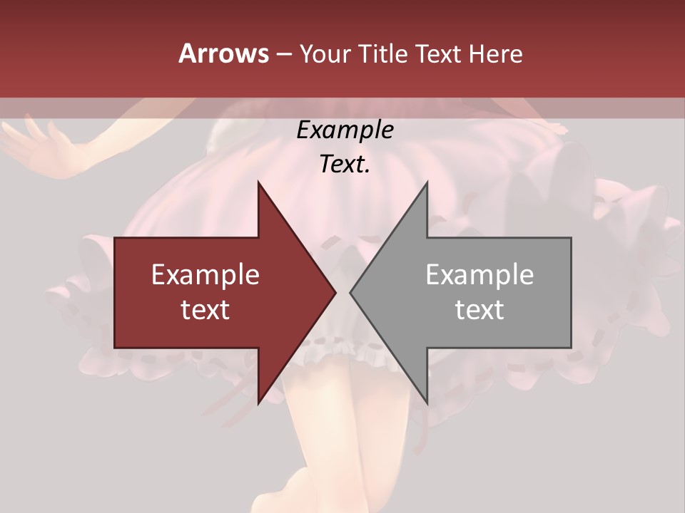 A Girl In A Pink Dress Is Standing In Front Of A Red Wall PowerPoint Template