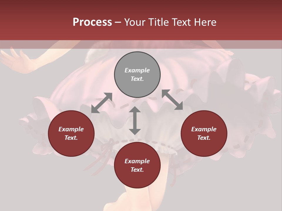 A Girl In A Pink Dress Is Standing In Front Of A Red Wall PowerPoint Template