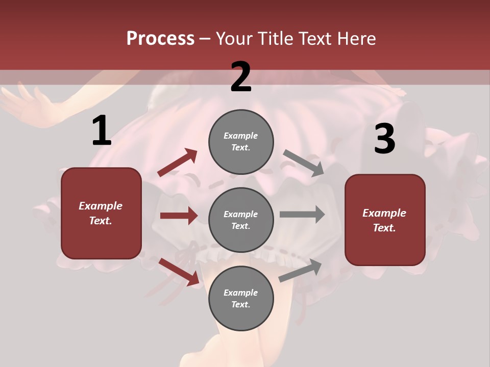 A Girl In A Pink Dress Is Standing In Front Of A Red Wall PowerPoint Template