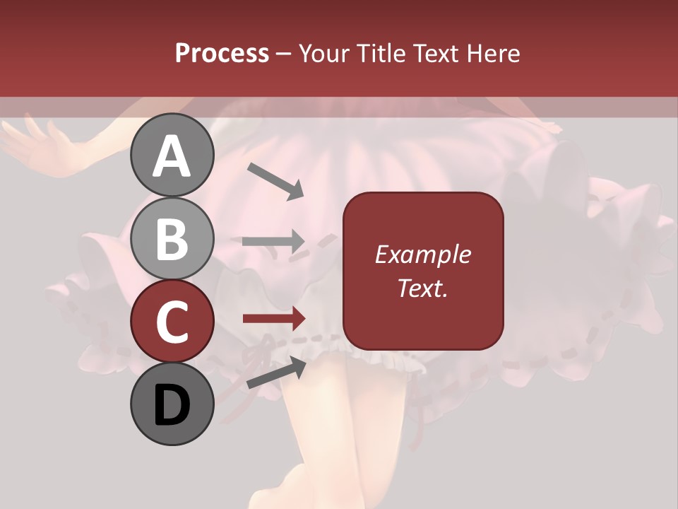 A Girl In A Pink Dress Is Standing In Front Of A Red Wall PowerPoint Template