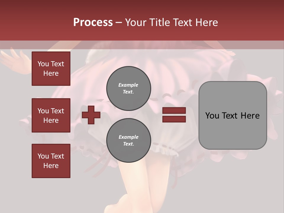 A Girl In A Pink Dress Is Standing In Front Of A Red Wall PowerPoint Template