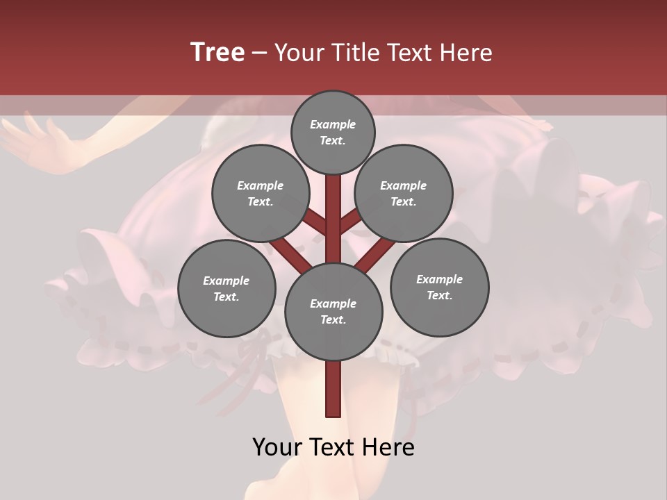 A Girl In A Pink Dress Is Standing In Front Of A Red Wall PowerPoint Template