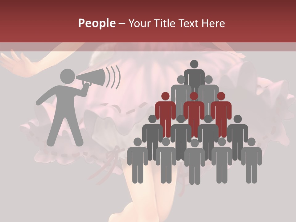 A Girl In A Pink Dress Is Standing In Front Of A Red Wall PowerPoint Template