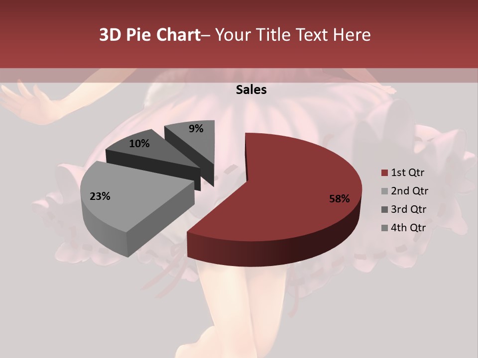 A Girl In A Pink Dress Is Standing In Front Of A Red Wall PowerPoint Template