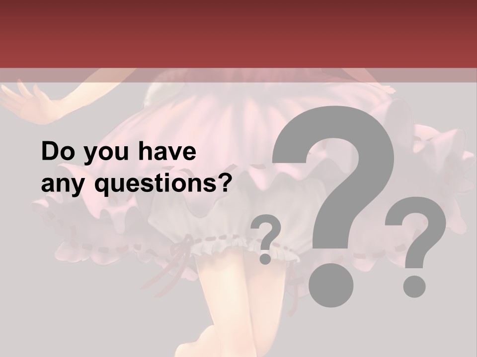 A Girl In A Pink Dress Is Standing In Front Of A Red Wall PowerPoint Template