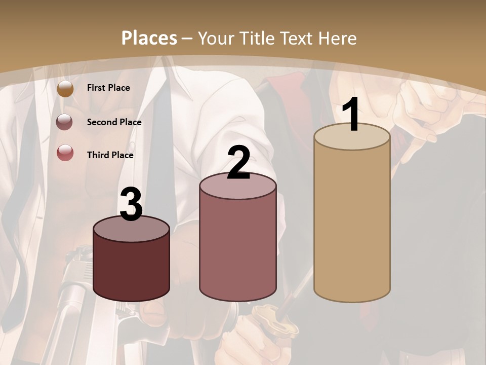 A Couple Of Anime Characters Holding Swords PowerPoint Template