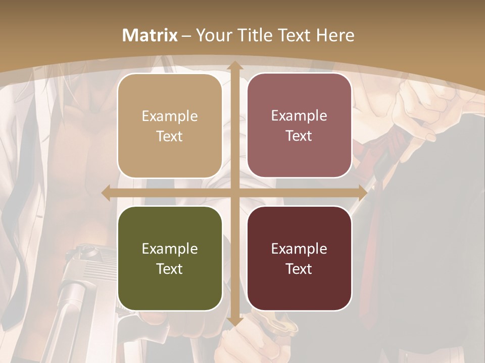 A Couple Of Anime Characters Holding Swords PowerPoint Template