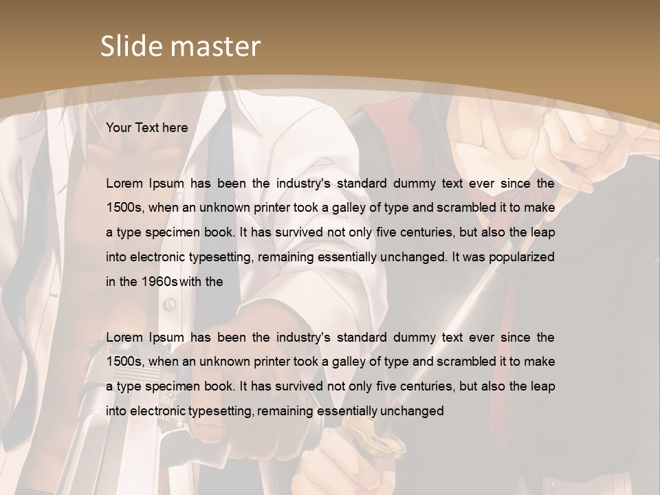 A Couple Of Anime Characters Holding Swords PowerPoint Template