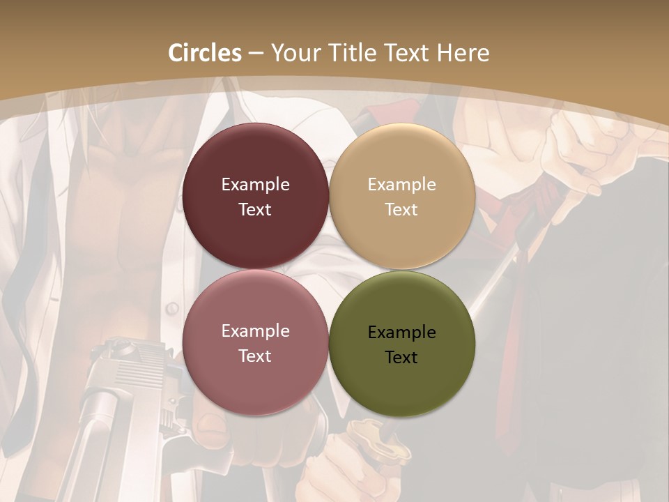 A Couple Of Anime Characters Holding Swords PowerPoint Template