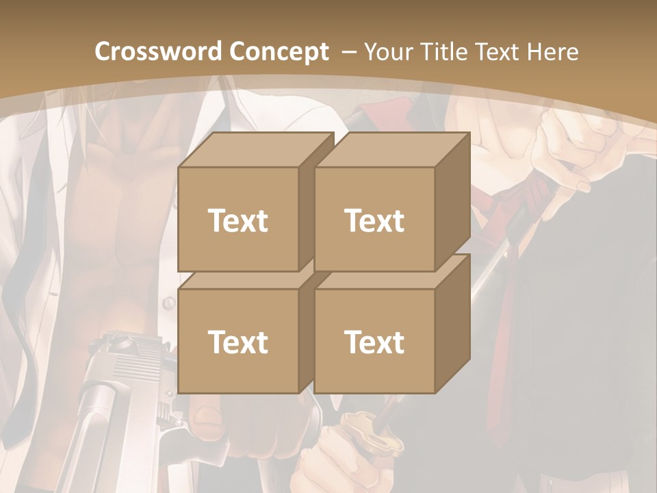 A Couple Of Anime Characters Holding Swords PowerPoint Template