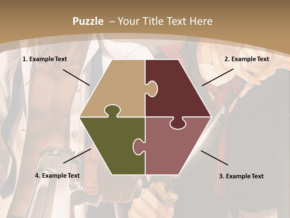 A Couple Of Anime Characters Holding Swords PowerPoint Template