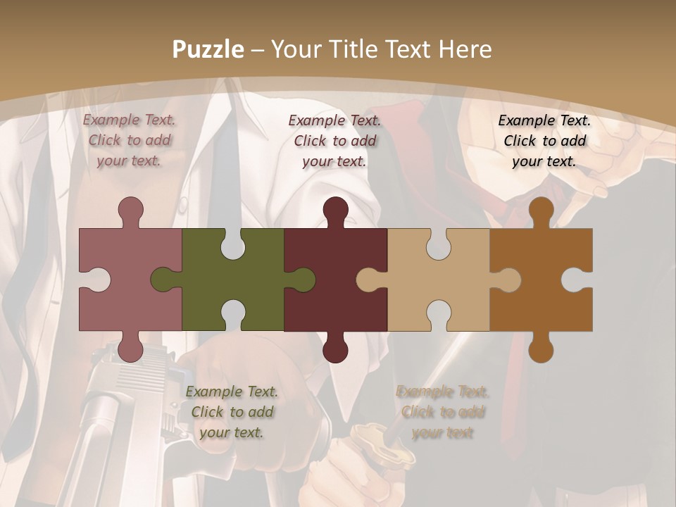 A Couple Of Anime Characters Holding Swords PowerPoint Template