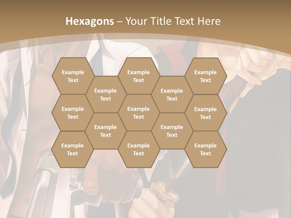 A Couple Of Anime Characters Holding Swords PowerPoint Template