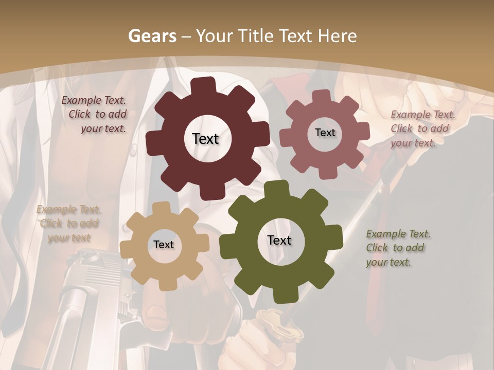 A Couple Of Anime Characters Holding Swords PowerPoint Template