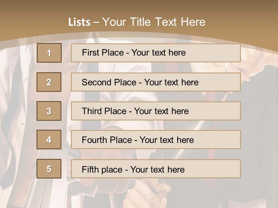 A Couple Of Anime Characters Holding Swords PowerPoint Template