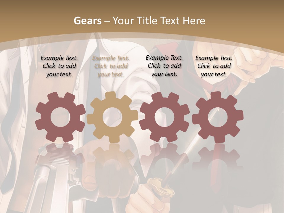 A Couple Of Anime Characters Holding Swords PowerPoint Template