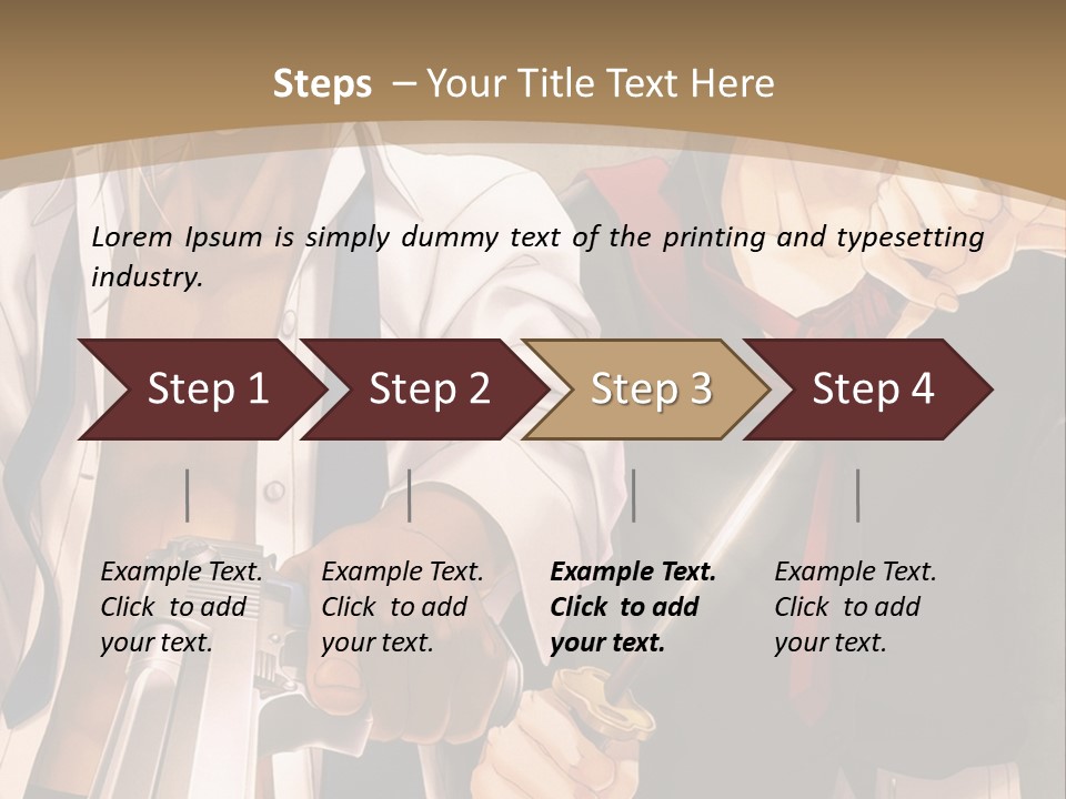 A Couple Of Anime Characters Holding Swords PowerPoint Template