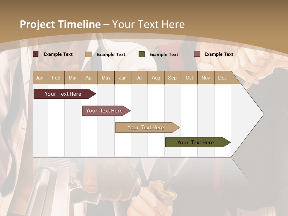 A Couple Of Anime Characters Holding Swords PowerPoint Template