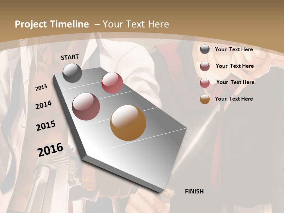 A Couple Of Anime Characters Holding Swords PowerPoint Template