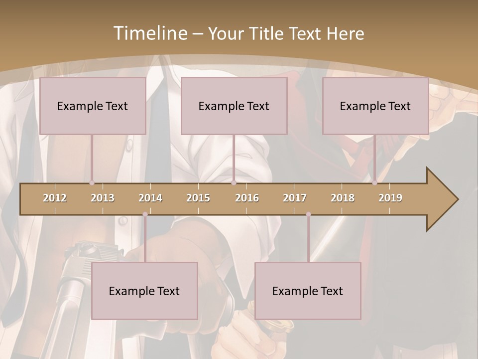 A Couple Of Anime Characters Holding Swords PowerPoint Template