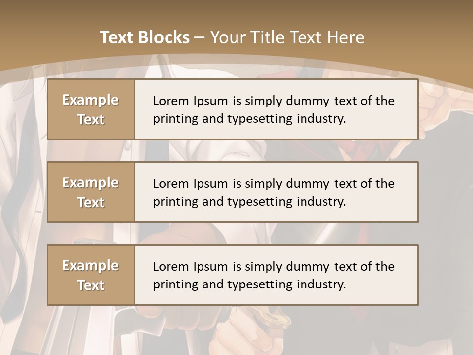 A Couple Of Anime Characters Holding Swords PowerPoint Template