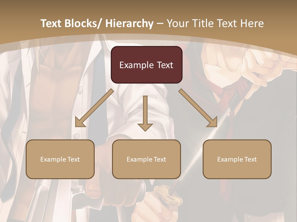 A Couple Of Anime Characters Holding Swords PowerPoint Template