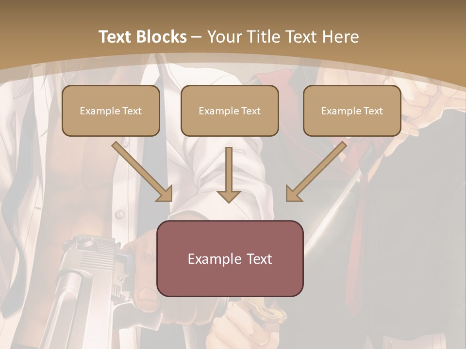 A Couple Of Anime Characters Holding Swords PowerPoint Template