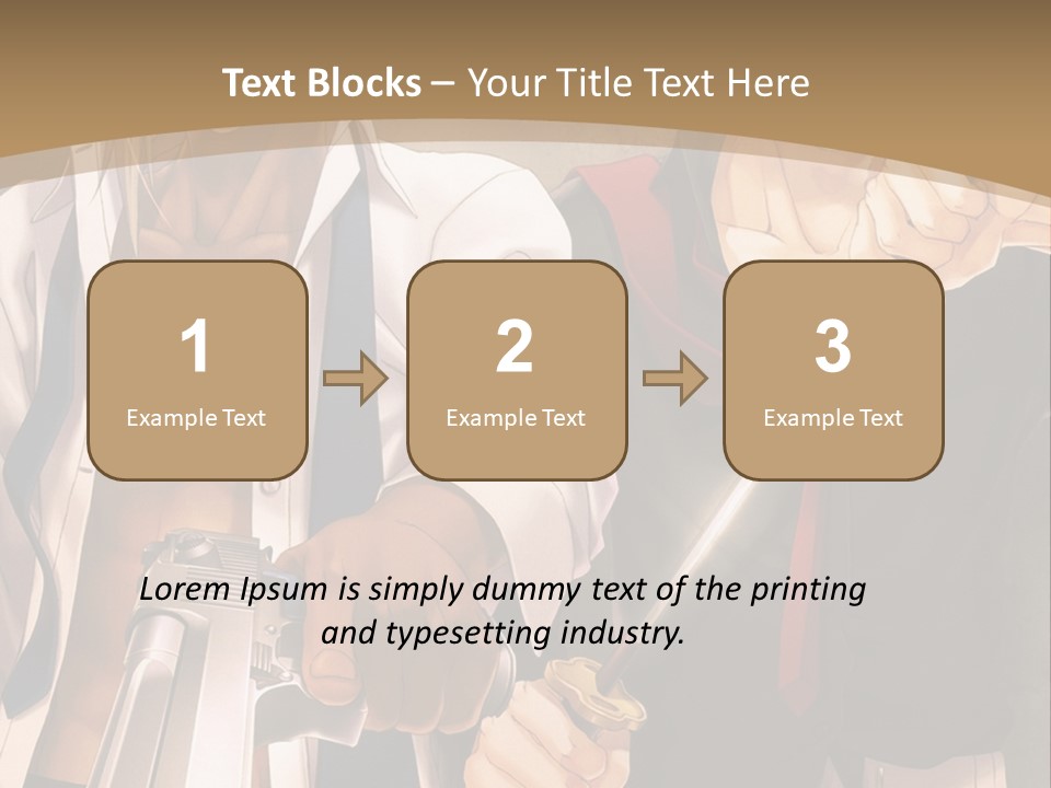 A Couple Of Anime Characters Holding Swords PowerPoint Template