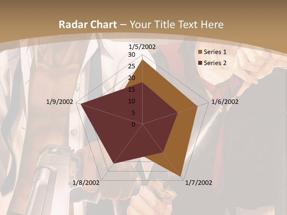 A Couple Of Anime Characters Holding Swords PowerPoint Template