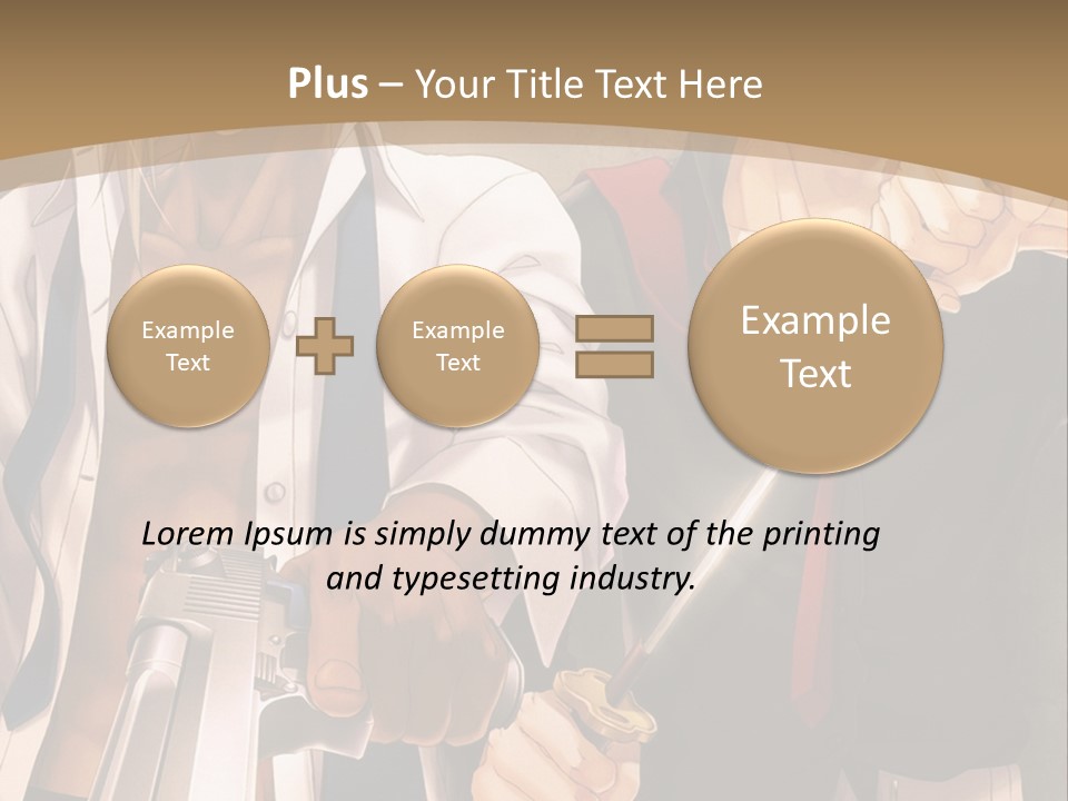 A Couple Of Anime Characters Holding Swords PowerPoint Template