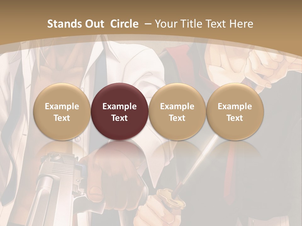 A Couple Of Anime Characters Holding Swords PowerPoint Template