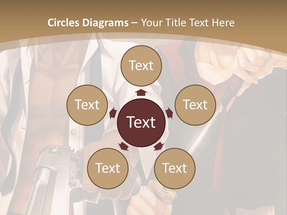 A Couple Of Anime Characters Holding Swords PowerPoint Template