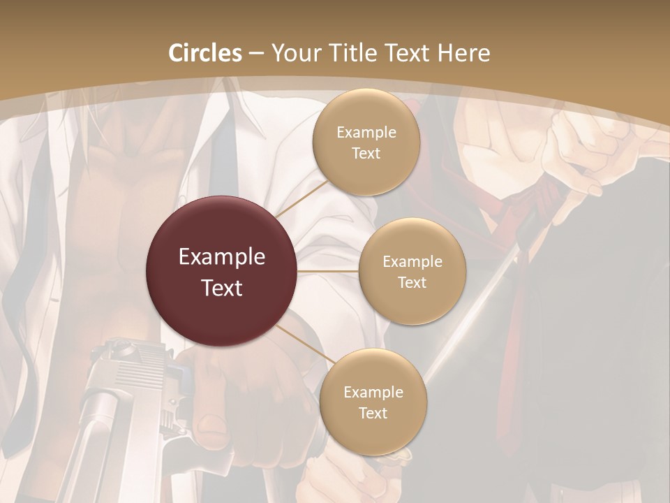 A Couple Of Anime Characters Holding Swords PowerPoint Template