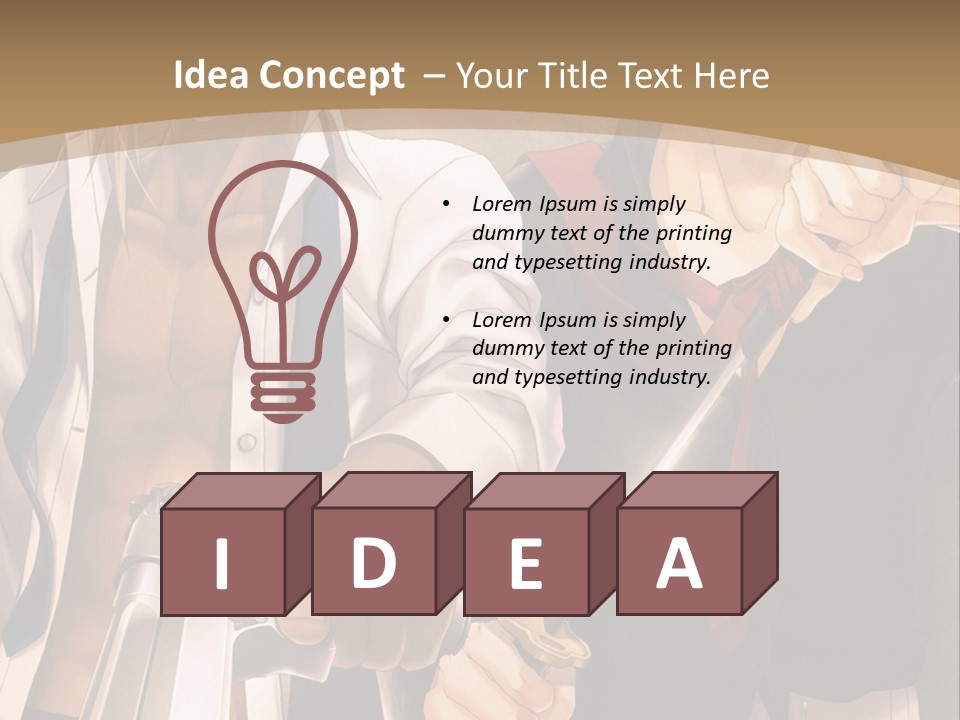 A Couple Of Anime Characters Holding Swords PowerPoint Template