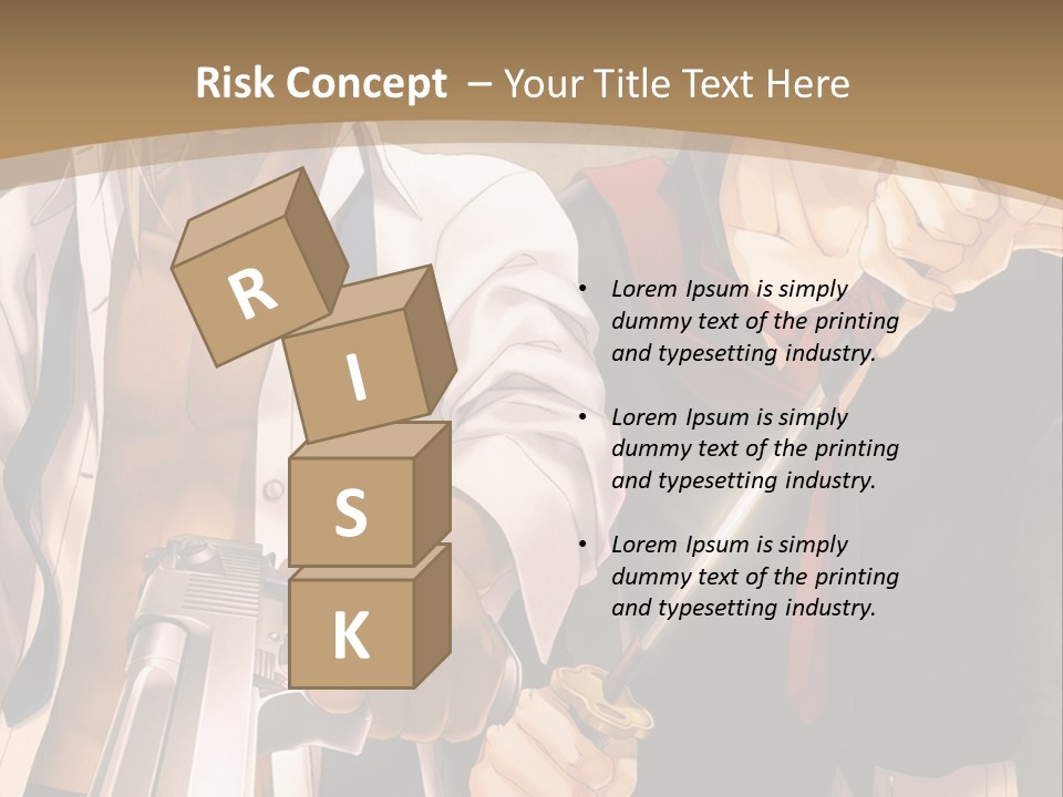 A Couple Of Anime Characters Holding Swords PowerPoint Template