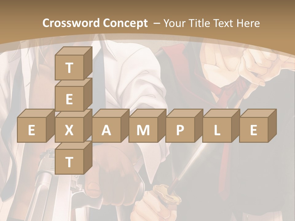 A Couple Of Anime Characters Holding Swords PowerPoint Template