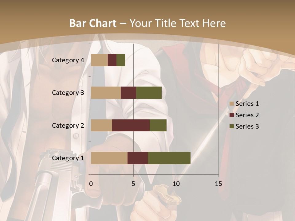A Couple Of Anime Characters Holding Swords PowerPoint Template
