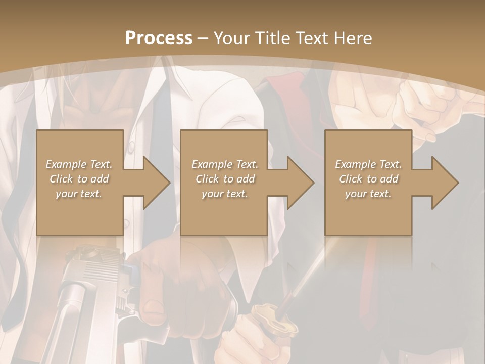 A Couple Of Anime Characters Holding Swords PowerPoint Template