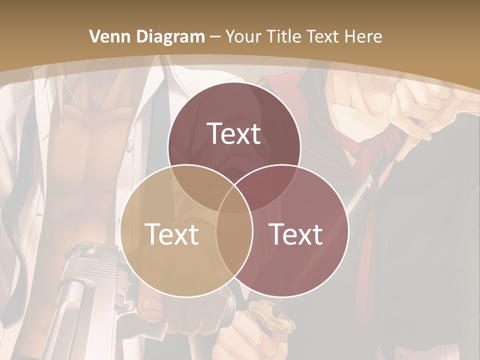 A Couple Of Anime Characters Holding Swords PowerPoint Template