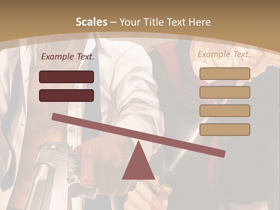 A Couple Of Anime Characters Holding Swords PowerPoint Template